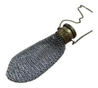Tidgel for Mini Antique Coin Purse with Double Mesh Design, Vintage Metal British Money Bag for Collecting, Keys or Cards