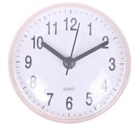 Tidgel for MINI Suction Cup Clock 7CM Waterproof Quartz Wall Desk Clock Anti-Fog Clear Display for Bathroom Kitchen for TILE Mirror White(White)
