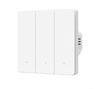 Tidgel for TUYA for ZIGBEE Smart Wall Switch with Presence Sensor, No Neutral Wire Required, Works with for ALEXA & Google Home, ABS Material, White, 8.6x8.6cm(3-way)