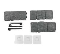 Tidgel Garden Lawn Edging Border with Strong Pegs, Flexible Plastic Stone Effect Kit for Curved Beds and Path Separation, 24.5x10cm(Grey)