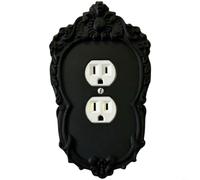 Tidgel Gothic Victorian Switch Plate Cover, Intricate Dark Wall Outlet Panel for Home Decor, for pla Material(B)