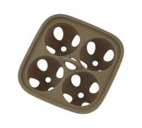 Tidgel Green 4-Slot Egg Storage Box with Crush-Resistant Design, Compact PP Plastic Case for Camping, Hiking, Picnics and Outdoor Travel