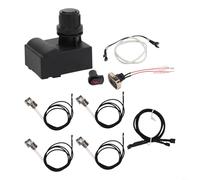 Tidgel Grill Ignitor Kit with Electronic Ignition Module & 4 Wires, Push Button Switch for Charbroil Commercial Grills, Easy Installation Replacement Parts(4Outlets)