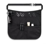 Tidgel Hair Stylist Waist Apron with 5 Pockets, Adjustable Belt 30-50 Inch, Fade-Resistant Polyester Half Apron for Barbers, Makeup Artists, Gardeners