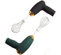 Tidgel Handheld Electric Cream Mixer High Power Wireless Whisk Detachable Head Ergonomic Grip for Kitchen Baking Egg Beating Black(Black)