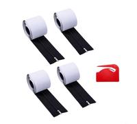 Tidgel Heavy Duty Dustproof Zipper 7ft x 3in,with Double Pull Slider, Rust Resistant Plastic Coated Metal for Greenhouse Tent Construction Site, 4 Pack(black)