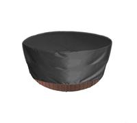 Tidgel Inflatable Bathtub Cover Full Coverage Waterproof 210D Oxford Dust Proof with Adjustable Drawstring for Outdoor Spa Protection Black(210 * 30cm)