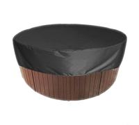 Tidgel Inflatable Bathtub Cover Full Coverage Waterproof 210D Oxford Dust Proof with Adjustable Drawstring for Outdoor Spa Protection Black(82 * 30cm)