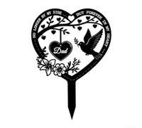 Tidgel Iron Remembrance Plaque with Long Stake for Garden