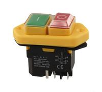 Tidgel KLD-28A Push Button Switch 250V 16A IP55 PVC Housing with Red/Green Controls for Drills Slicers and Industrial Power Tools