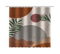 Tidgel Leaf Pattern Shower Curtain 180x180cm Waterproof(180 * 180cm)
