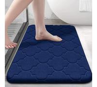 Tidgel Memory Foam Bath Mat 24x16 Inch, Ultra-Soft Grey Non-Slip Rug, Absorbent & Machine Washable for Shower Floor(40 * 60cm Tibetan Green)