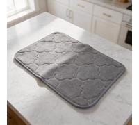 Tidgel Memory Foam Bath Mat 24x16 Inch, Ultra-Soft Grey Non-Slip Rug, Absorbent & Machine Washable for Shower Floor(40 * 60cm Dark Grey)