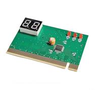 Tidgel Motherboard Diagnostic Card with 2-Digit Code Display, PCI/ISA Post Tester for PC Fault Analysis, Error Retention & Audible Alarm, Green