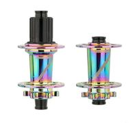 Tidgel Mountain Bike Hub 4 Bearings Thru Axle 32H Disc 7-12 Speed Front Rear Wheel Set for Off-Road Cycling Black(Colorful)