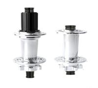 Tidgel Mountain Bike Hub 4 Bearings Thru Axle 32H Disc 7-12 Speed Front Rear Wheel Set for Off-Road Cycling Black(Silver)