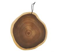 Tidgel Natural Acacia Wood Cutting Board, Irregular Round Shape Serving Tray,for Bread Fruit Vegetables,Solid Thick Kitchen Chopping,Block 23x28cm(Large 31-37CM)