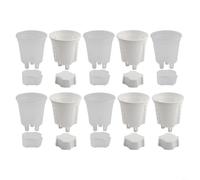 Tidgel Plastic Garden Pots 10 Set Modern Matte Finish Plastic Garden(120A)