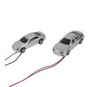 Tidgel Plastic Lighted Model Cars 20Pcs 12V for Train Scenery | Pre-wired LEDs, 12V direct connect, 20mA current, realistic night glow, fits N scale tracks