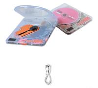 Tidgel Portable Player with Transmitter, 3.5mm Aux Output, TF Card Slot, Rechargeable Battery for Travel and Learning(Transparent Color)