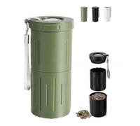 Tidgel Portable Sunflower Spit Cup with Shell Compartment, 3.1oz Mess-Free Snacking Container for Car Travel & Outdoor Use, Black(Green)