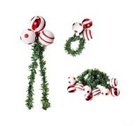 Tidgel PVC Faux Pine Garland Ties 3.9 Inch Flexible(3cm Red 12pcs) | 3.9 inch flexible wire, faux pine look, secure twist lock, fits standard baubles, storage