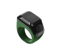 Tidgel Rechargeable Smart Tasbih Counter Ring, with 0.49" for OLED Display, Waterproof Digital for ZIKR Reminder, for Muslims Prayer, 30-Day Standby, BT 5.4(Green18MM)