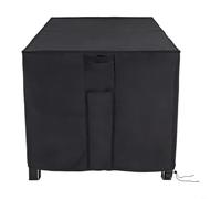 Tidgel Rectangular Fire Cover,420D Waterproof Oxford Fabric, Heavy Duty Dust Protector,with Buckles & Drawstring for Patio Table, Black(114 * 61 * 61cm)