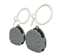 Tidgel Rotating Shower Steamer Holder Silicone 2-Pack Aroma Control(gray) | Switch gentle to intense aroma modes, rotating design, personalized shower experience, silicone material, 2-pack value set