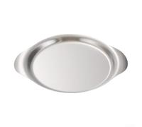 Tidgel Rust-Proof Metal Dish Silver 25x21cm Food Safe(25cm Silver)