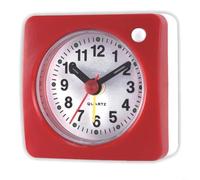 Tidgel Silent Travel Alarm Clock With Gradient Sound, Light & Snooze, Compact Bedside Timer For Hotel And Home, Yellow(Red)