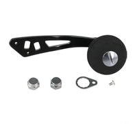 Tidgel Single Fishing Reel Handle 103.3mm Metal Alloy Oval Grip for A B D S Casting Reels Silver Black Hardware Kit Included