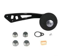 Tidgel Single Fishing Reel Handle 103.3mm Metal Alloy Oval Grip for A B D S Casting Reels Silver Black Hardware Kit Included