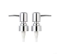 Tidgel Soap Dispenser Pump 28/400 Neck 2-Pack Silver | Fits standard 28/400 neck bottles, smooth press action, anti-drip design, for ideal for kitchen and bathroom