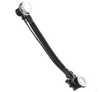 Tidgel Solid Brass Bath Waste Overflow Kit,with Integrated Drain, 550mm Pipe G1-1/2, Chrome Finish,for Bathtub Replacement and Repair
