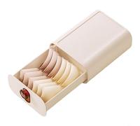 Tidgel Stackable Drawer Organizer 16 Cell Plastic Storage Box for Socks Underwear Ties Home Wardrobe Closet Space Saving White(Undies)