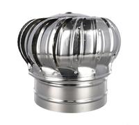 Tidgel Stainless Steel Rotating Chimney Cowl Cap, For Smoke Flue Pipes, Anti Downdraught Vent Top Cover With Spinner Design, Fits Most Standard Pots(Ø200 MM)