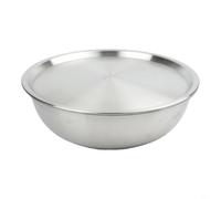 Tidgel Stainless Steel Soup Bowl with Lid, Thickened 304 Grade for Cooking Kneading Salad, Kitchen Basin for Home Food Prep(34cm-6600ml)