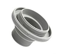 Tidgel Threaded Strainer Connector for Intex 10744, Gray Plastic Filter Adapter with Secure Leak-Free Fit for Easy Pool Maintenance and Filtration System Repair