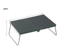 Tidgel Ultralight Aluminum Folding Camping Table, 32x21x12cm Portable Picnic Desk with Stable Supports, for Outdoor Hiking BBQ Travel(Mountain Mist Green)