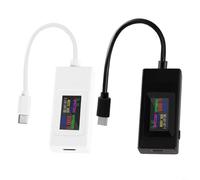 Tidgel USB C Tester Meter, 4-30V 0-6.5A Voltmeter with Power Failure Memory, Supports for qc2.0/3.0/4.0 & VOOC Protocols for 3C Devices(White)