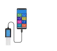 Tidgel USB Soil Sensor for pH NPK Moisture Temperature Conductivity Testing, IP68 Waterproof Garden Agriculture Tool(C)