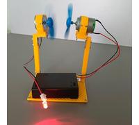 Tidgel Wind Turbine DIY Kit for Kids, 5V Educational Science Project with LED, Hands-On Renewable Energy Learning Model