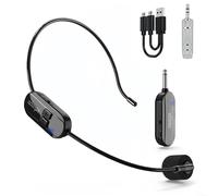 Tidgel Wireless Headset Microphone 2.4G, 160ft Range & 8H Runtime, Noise-Resistant for Teaching, Speeches, Yoga Classes and Outdoor Events (Gold/Silver)