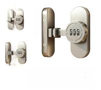 Tidgel Zinc Alloy Password Door Lock, Keyless Sliding Latch Night Glow, No Drill Security Bolt, 90/180Degree Fit(F)
