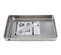 Tidinglove Stainless Steel Cat Litter Tray Reusable Replacement for Automatic Litter Box Non Absorbent Stain Resistant Easy Clean Large Size