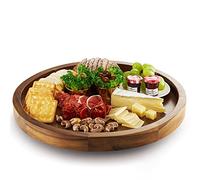 TIDITA 18" Acacia Lazy Susan Organizer for Table - Wooden Lazy Susan Turntable for Cabinet - Kitchen Turntable Storage Food Bins Container for Pantry, Countertop (Acacia Wood)