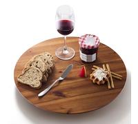 Tidita 18" Acacia Lazy Susan Organizer for Table - Wooden Lazy Susan Turntable - Wood Kitchen Turntable Storage Food for Cheese Boards, Pantry, Fridge, Countertop (Acacia Wood, 18 Inch)
