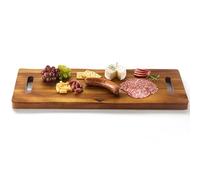 TIDITA 24" Large Acacia Wood Charcuterie Board with Handles - Extra Long Wooden Serving Cheese Boards - Rectangular Serving Platter for Meat Steak, Cracker Appetizers, Fruit Decorative Display