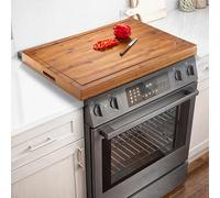 TIDITA Acacia Stove Top Covers for Electric Stove 30”x22” (Outer) / 28.9”x20.8” (Inner) - Noodle Board Stove Cover - Wooden Stove Top Covers for Gas Burners - Oven Cover Decorative Tray (Acacia color)